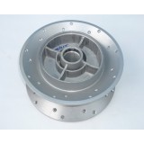 KOLO ZADNÍ - STŘED NA KOTOUČ. BRZDU - STŘÍBRNÝ - JAWA 300,350CL KYVACKA, PERAK + MODEL 42